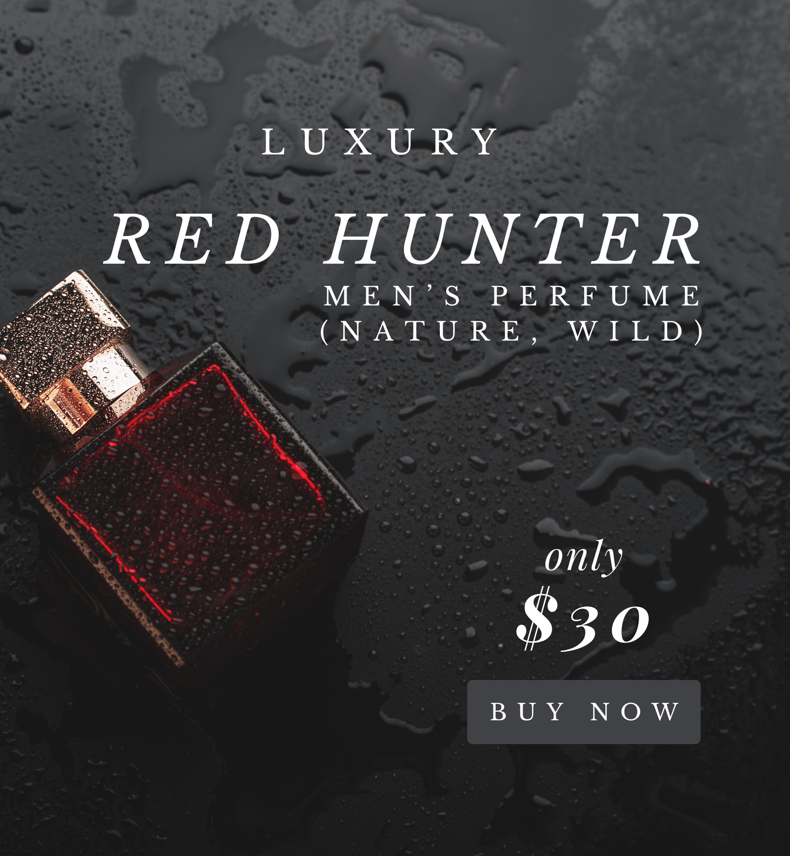 RED HUNTER – Men’s  Perfume (Extrait de Parfum) (Nature, Wild)